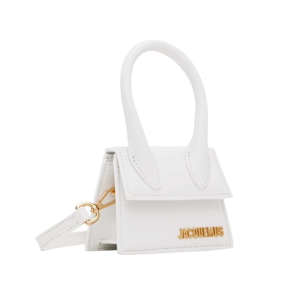 Jacquemus Le Chiquito White Mini Bag with Gold Accent